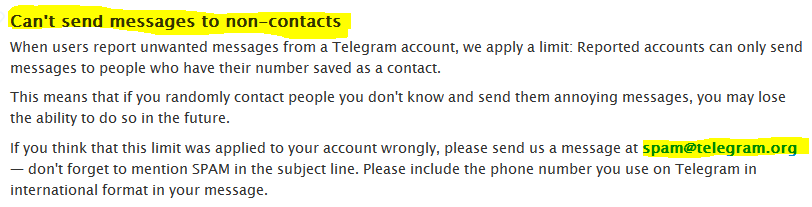 مشکل تلگرام